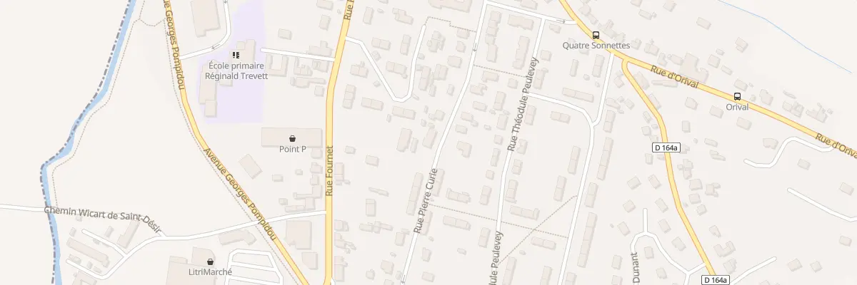Plan du 16 Rue Pierre Curie à Lisieux