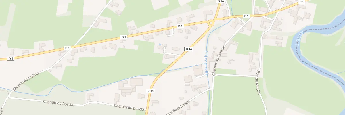 Plan du 75 Rte du Val d’Arros à Cabanac
