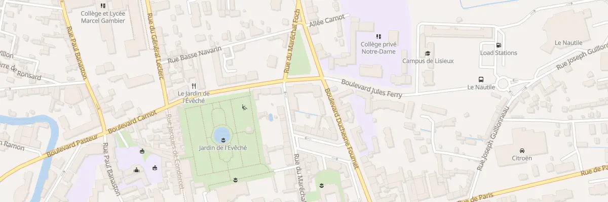 Plan du 1A Bd Carnot à Lisieux