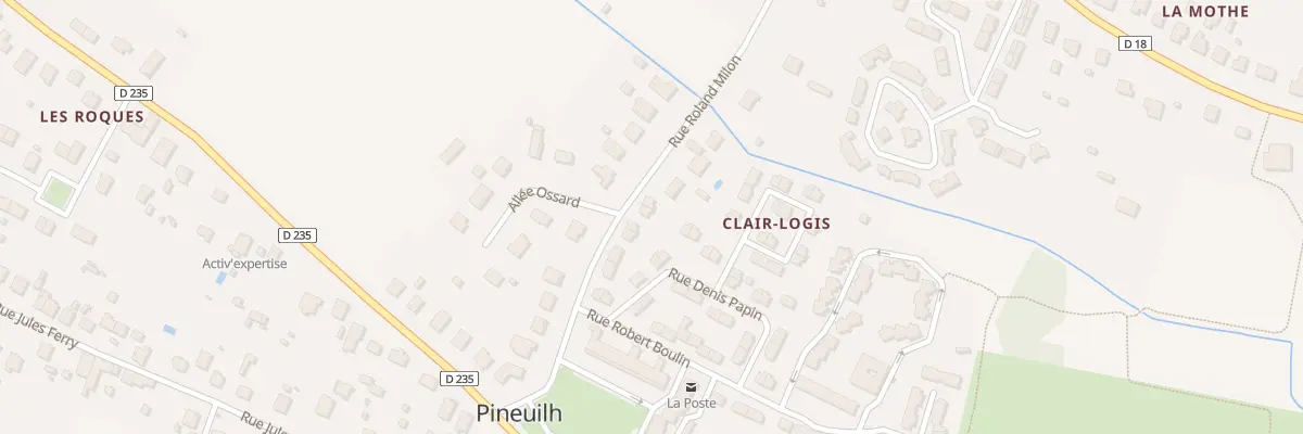 Plan du 20 Rue Roland Milon à Pineuilh