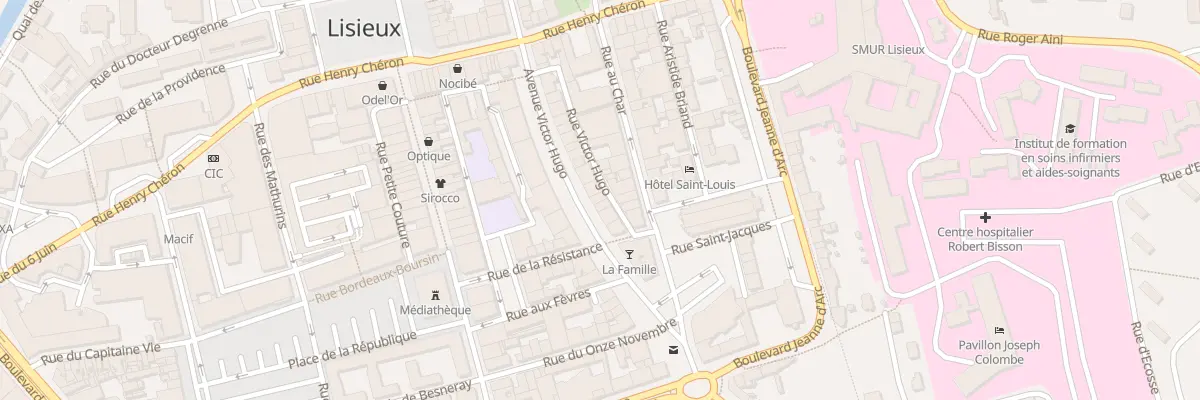 Plan du 24 Rue Victor Hugo à Lisieux