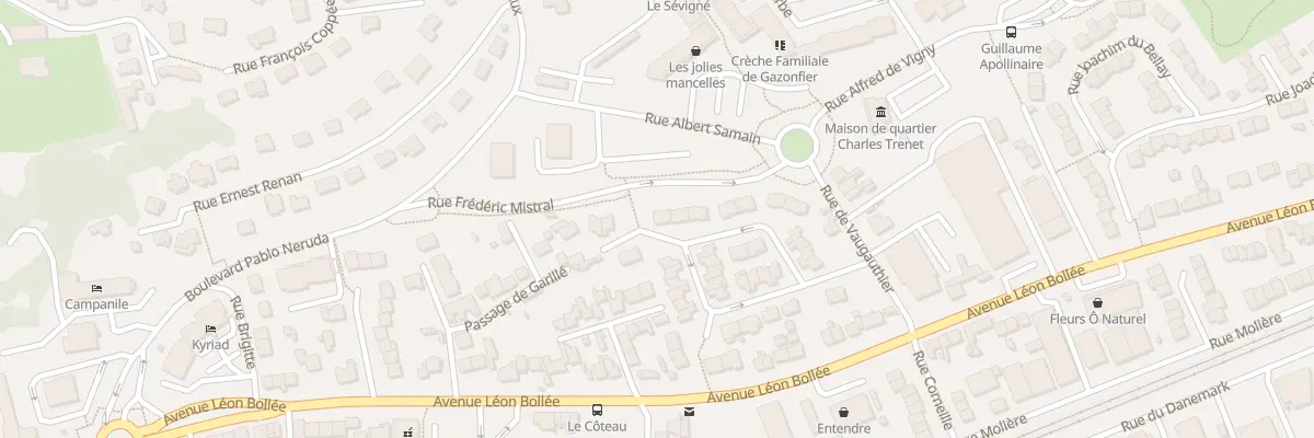 Plan du 26 Rue Romain Rolland au Mans