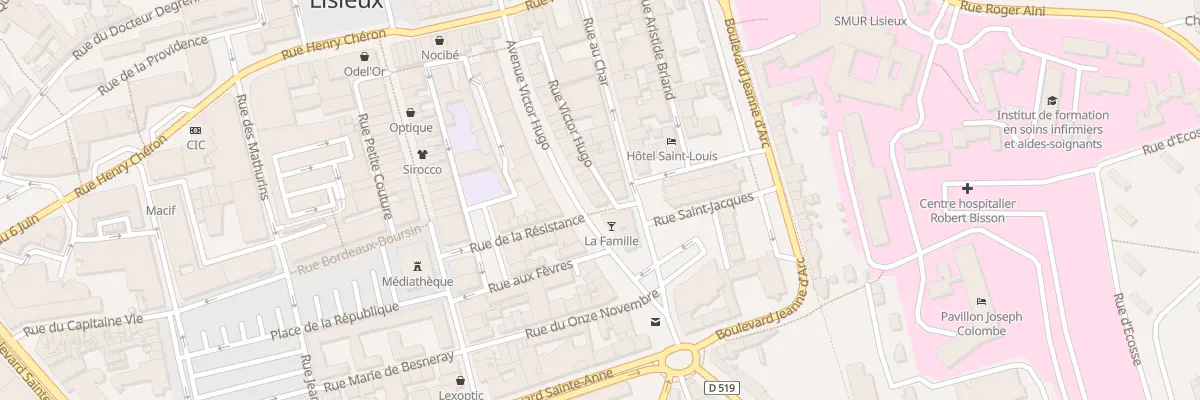 Plan du 32 Rue Victor Hugo à Lisieux