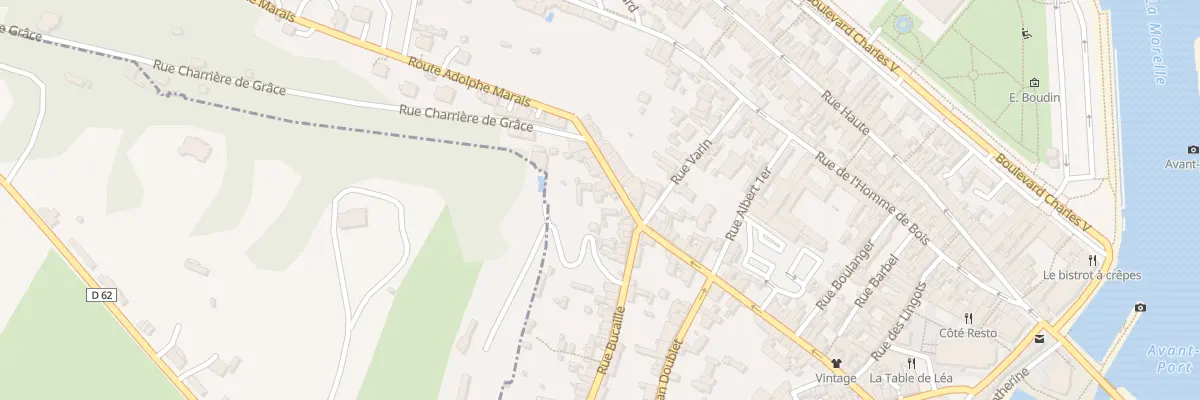 Plan du 7 Rue Lucie Delarue Mardrus à Honfleur