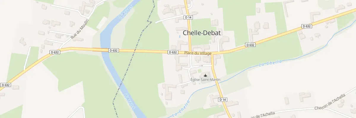 Plan du 8 Pl du Village à Chelle-Debat
