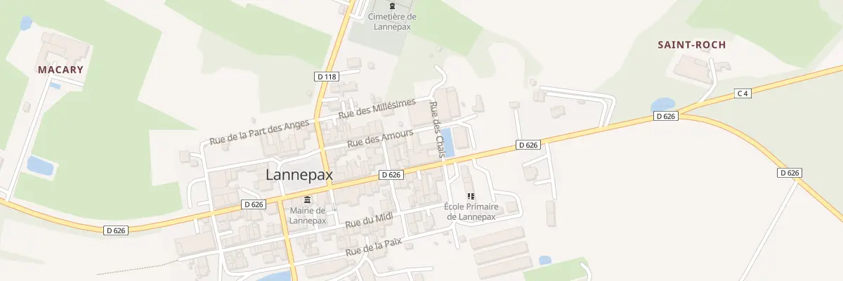 Plan de la Rue des Chais à Lannepax