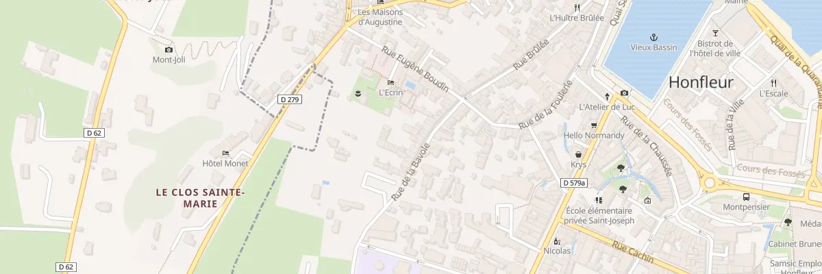 Plan du 30 Rue de la Bavole à Honfleur