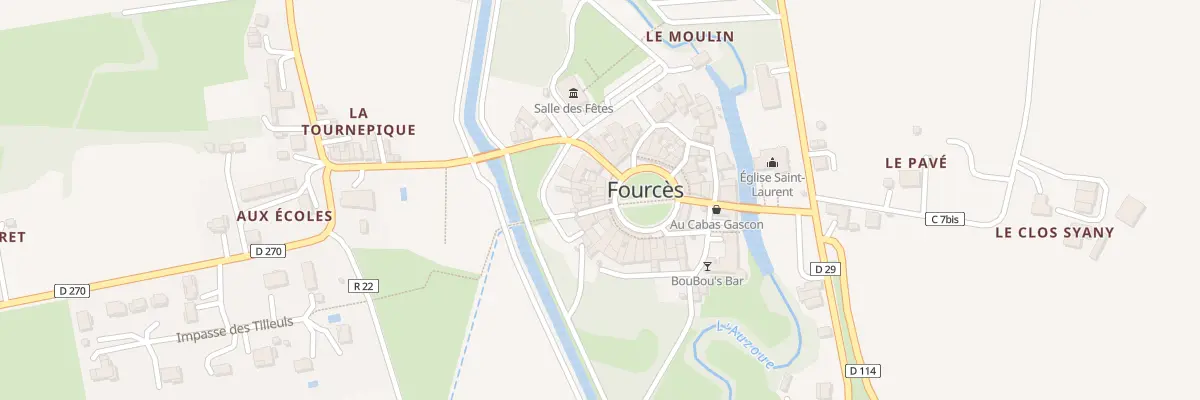 Plan du 84 Pl du Village à Fourcès