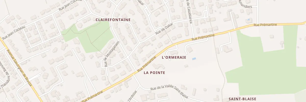 Plan du 389 Rue Prémartine au Mans