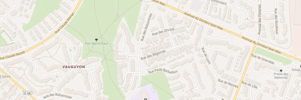 Plan du 30 Rue des Begonias au Mans