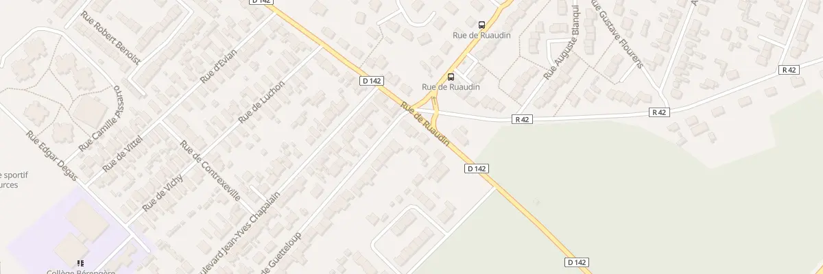 Plan du 360 Rue de Ruaudin au Mans
