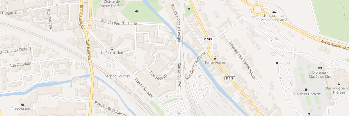 Plan du 2 Rue Tesson à Lisieux