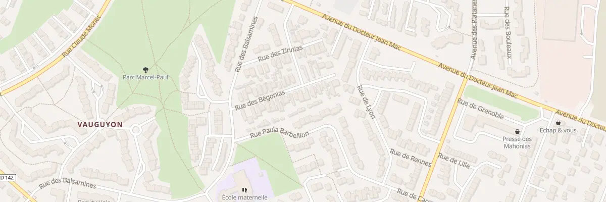 Plan du 13 Rue des Bégonias au Mans
