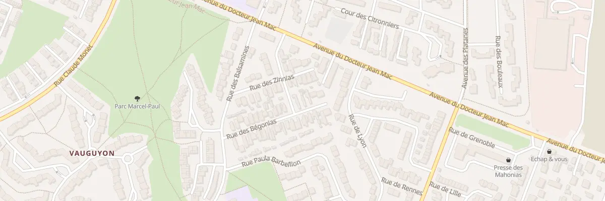 Plan du 8 Rue des Bégonias au Mans