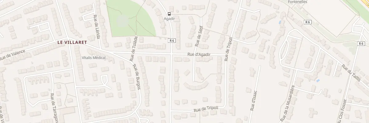Plan du 6 Rue d’Agadir au Mans