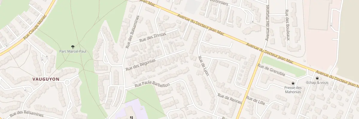 Plan du 5 Rue des Bégonias au Mans