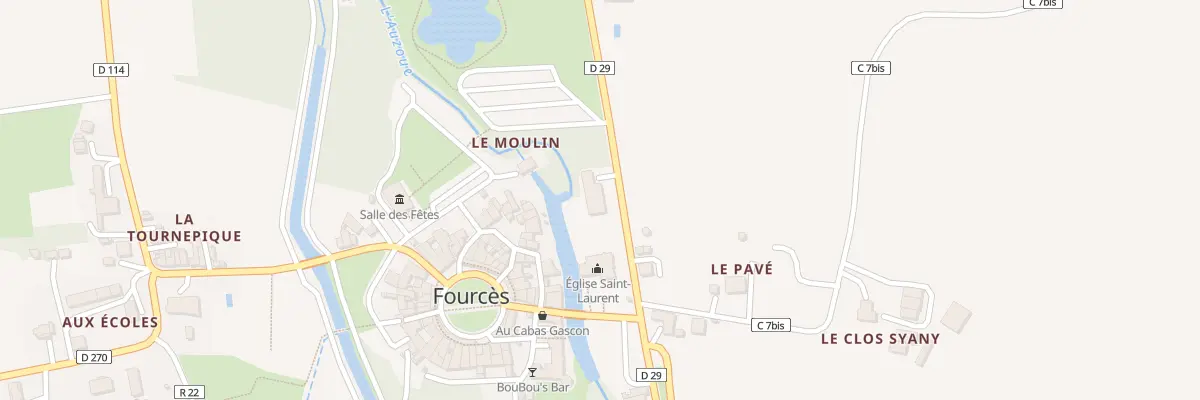 Plan du 85 Rte de Mézin à Fourcès