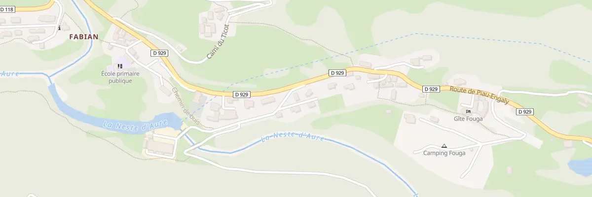 Plan du 1 Che de l’Usine à Aragnouet