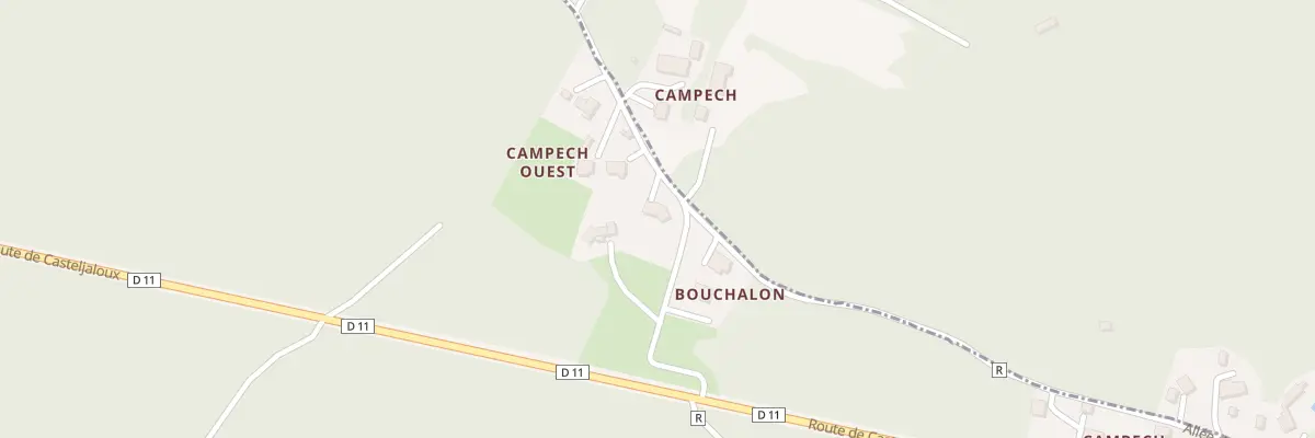 Plan du 217 Che de Bouchalon à Caubeyres