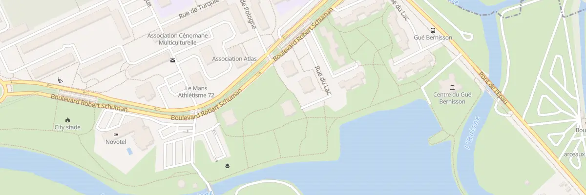 Plan du 2 Rue du Lac au Mans