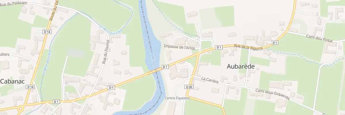 Plan du 1 Rue de la Bigorre à Aubarède