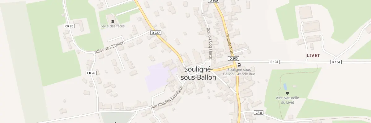Plan du 5 Pl de L Eglise à Souligné-sous-Ballon