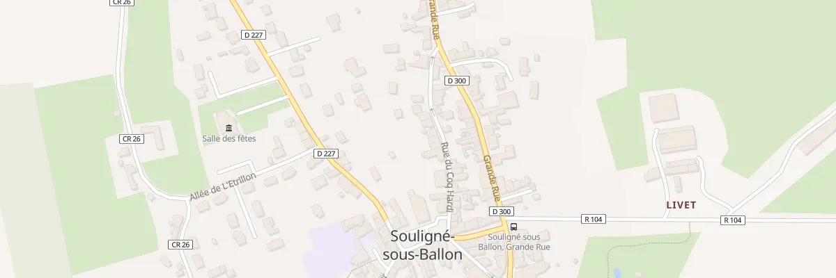 Plan du 3 Rue du Coq Hardi à Souligné-sous-Ballon