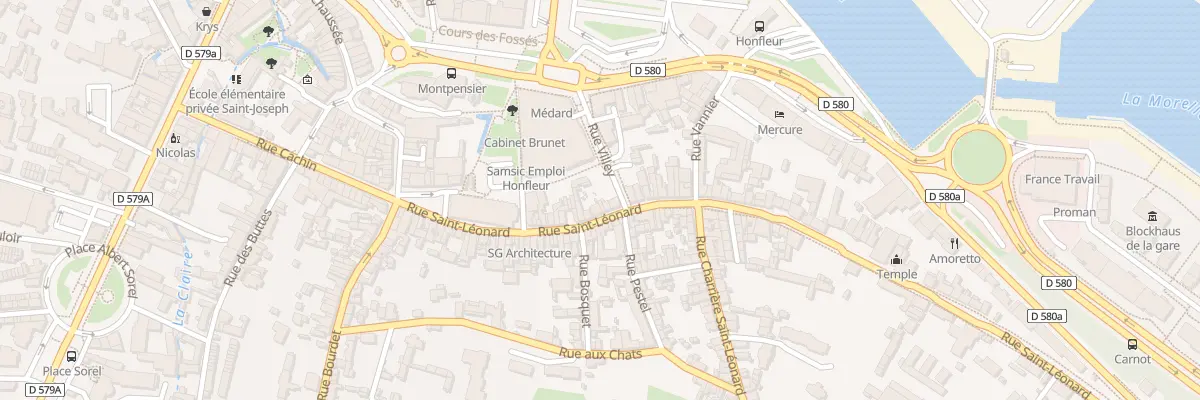 Plan du 25 Rue Saint-Léonard à Honfleur