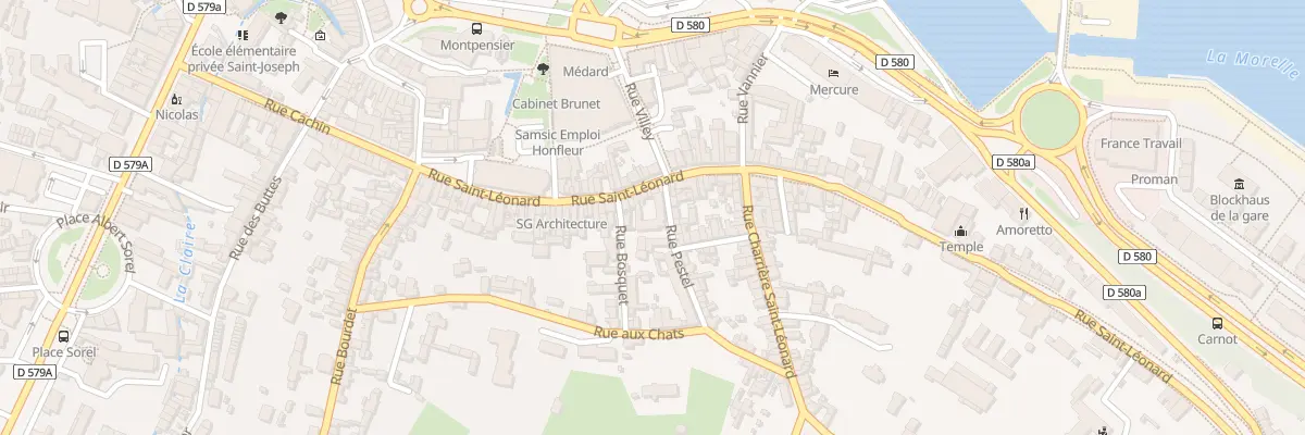 Plan du 24 Rue Saint-Léonard à Honfleur