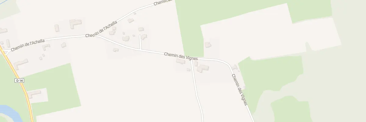 Plan du 14 Che des Vignes à Chelle-Debat