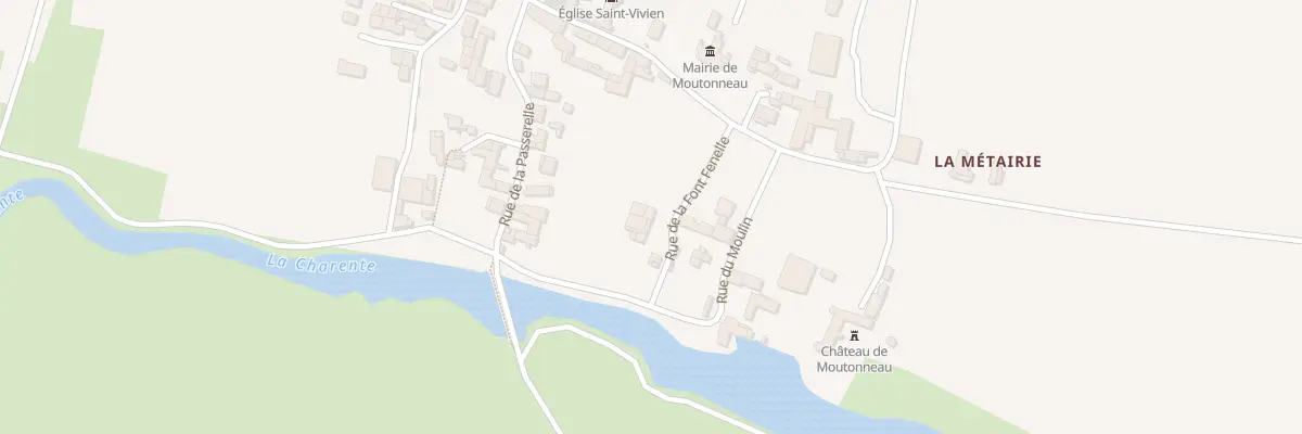 Plan du 1 Rue de la Font Penelle à Aunac-sur-Charente