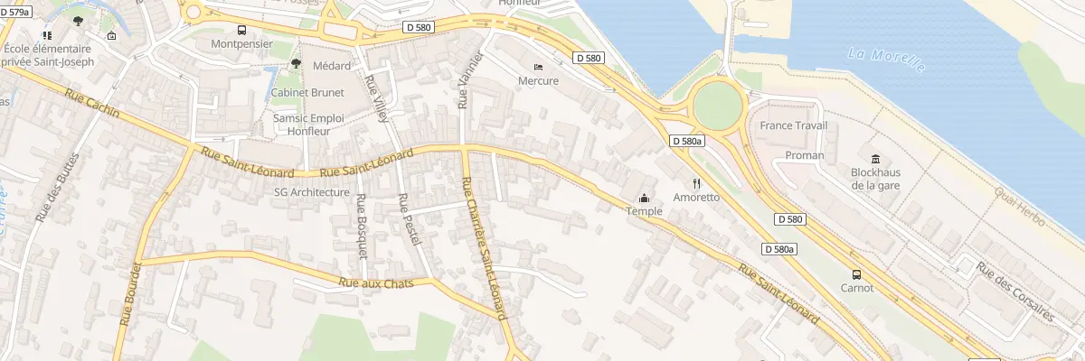 Plan du 68 Rue Saint-Léonard à Honfleur