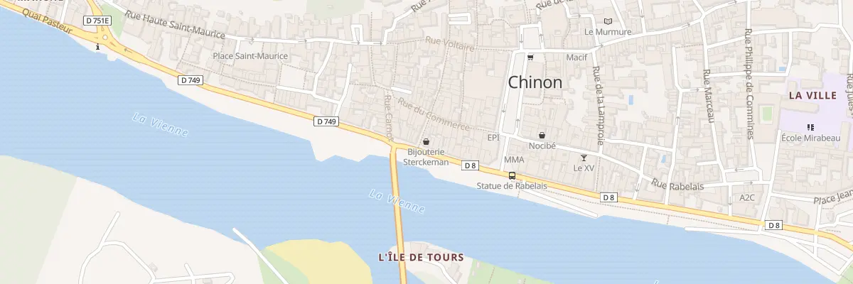 Plan du 12 Quai Jeanne d’Arc à Chinon