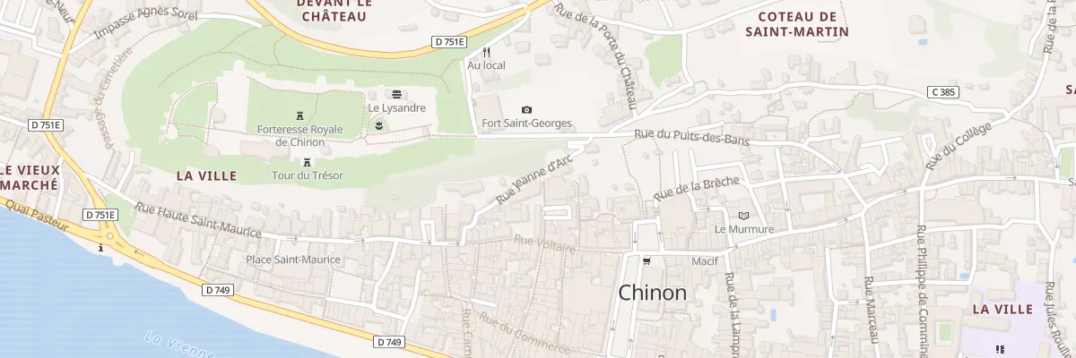Plan du 22 Rue Voltaire à Chinon