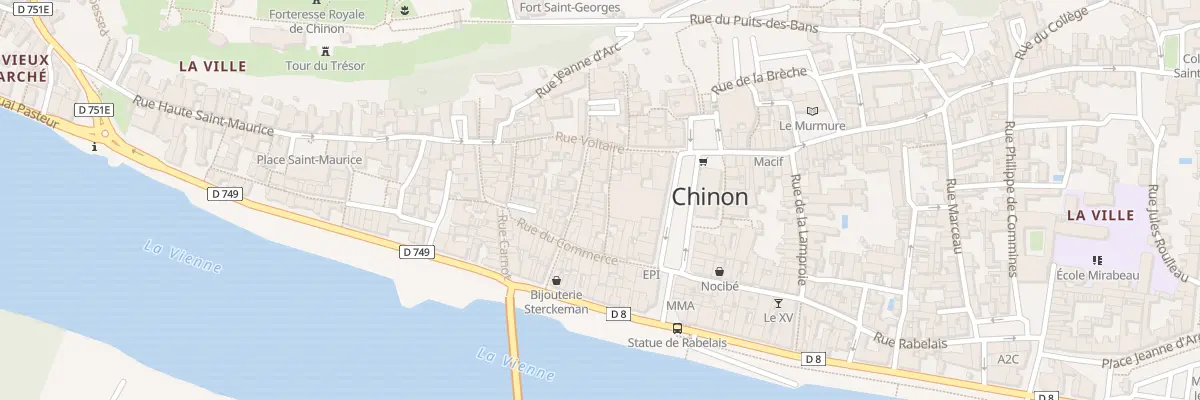 Plan du 10 Rue Emile Hébert à Chinon