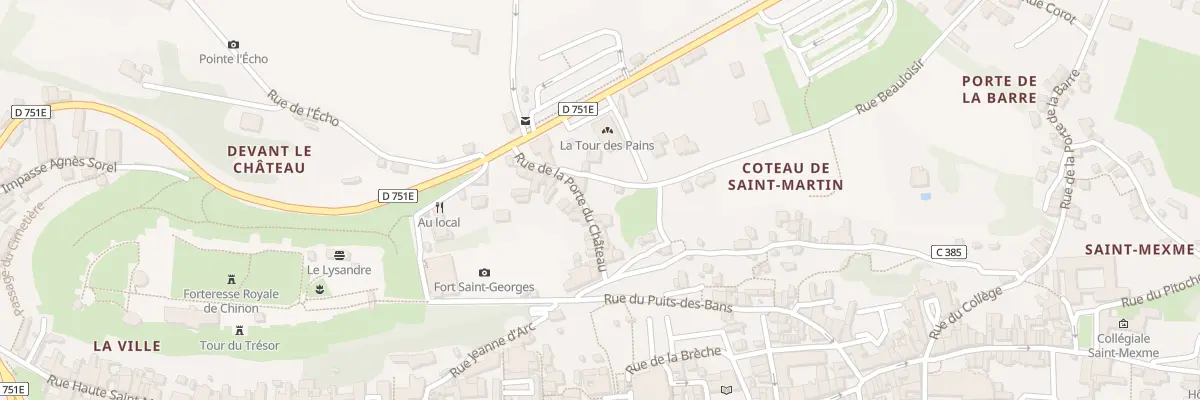 Plan du 11 Rue Porte du Chateau à Chinon