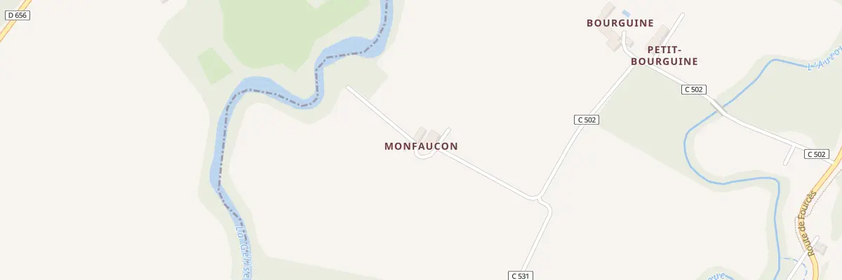 Plan du 872 Monfaucon à Mézin