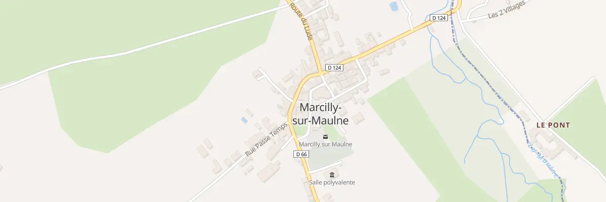 Plan du 1 Pl de l’Eglise à Marcilly-sur-Maulne