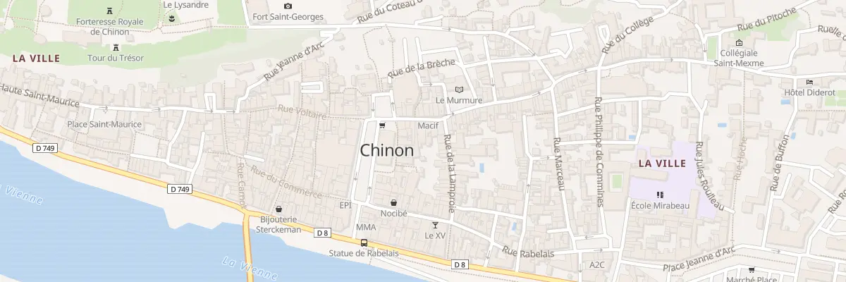 Plan du 9 Rue Jean Jacques Rousseau à Chinon