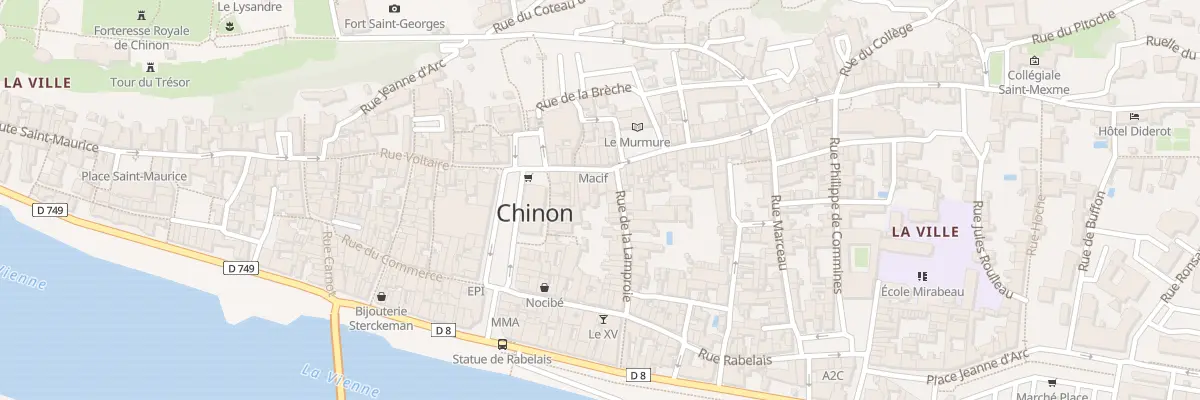 Plan du 15A Rue Jean Jacques Rousseau à Chinon