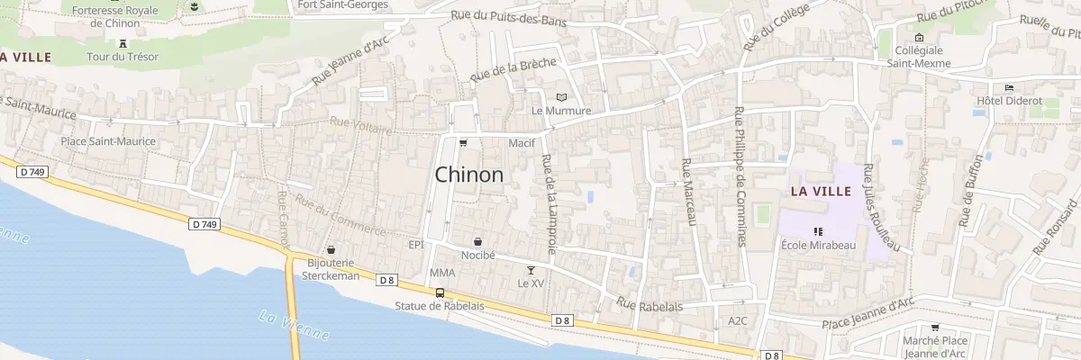 Plan du 15 Rue Jean Jacques Rousseau à Chinon