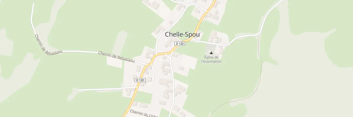 Plan du 2 Rte Pyrenees à Chelle-Spou