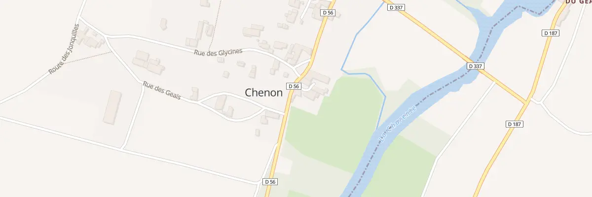Plan du 13 Rte de la Charente à Chenon