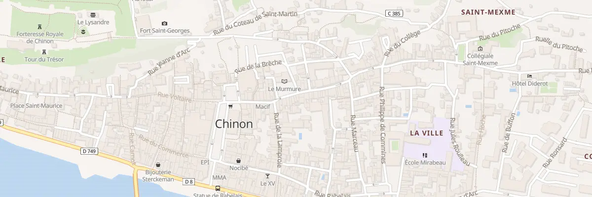 Plan du 33 Rue Jean Jacques Rousseau à Chinon