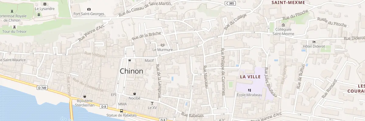 Plan du 45 Rue Jean Jacques Rousseau à Chinon