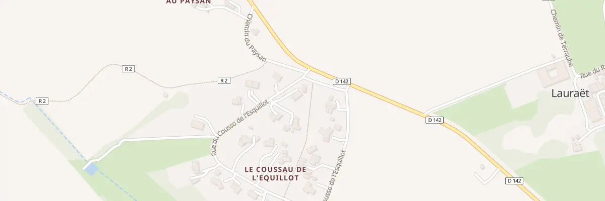 Plan du 589 Rue du Cousso de l’Esquillot à Lauraët