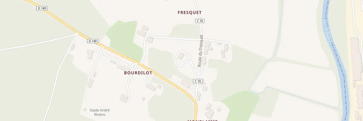 Plan du 75 Rte du Fresquet à Réaup-Lisse