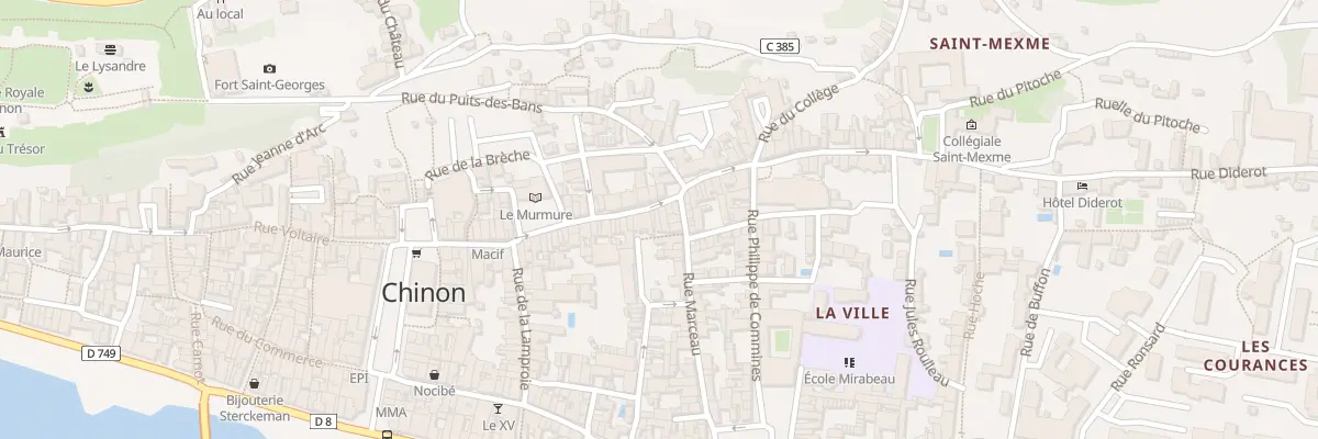 Plan du 63 Rue Jean Jacques Rousseau à Chinon