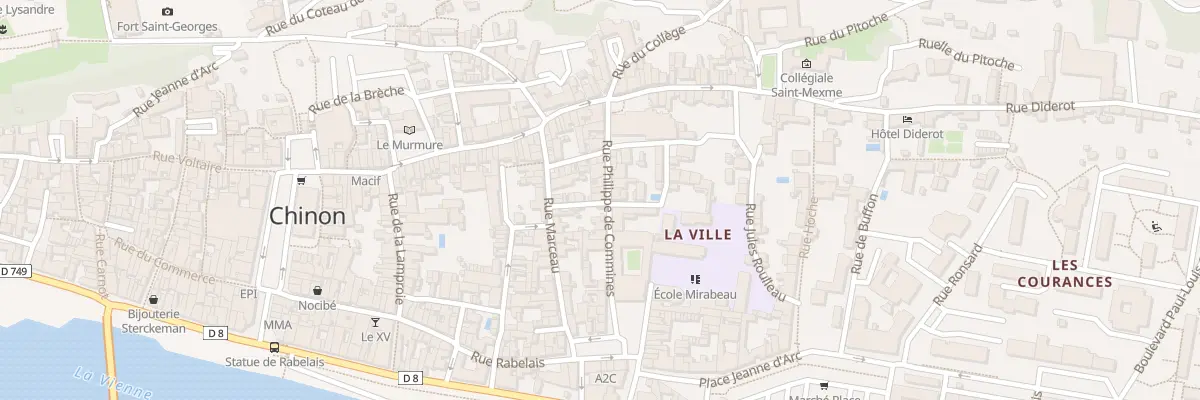 Plan du 22 Rue Philippe de Commines à Chinon