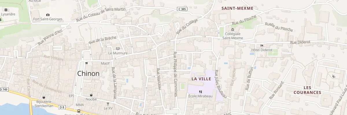 Plan du 30 Rue Philippe de Commines à Chinon